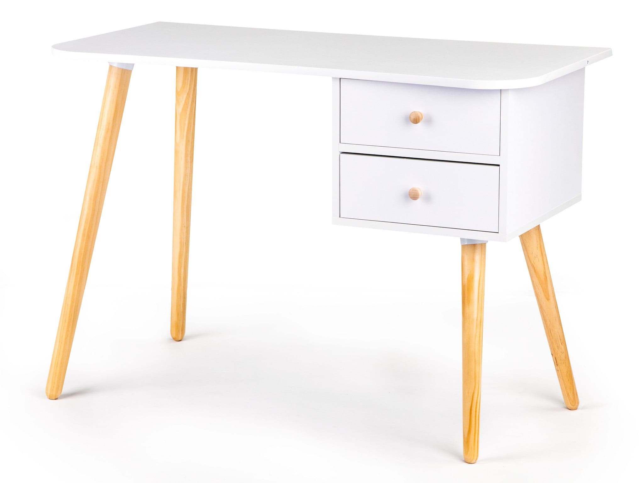 Secretária infantil com 2 gavetas 100x48x70 cm branco