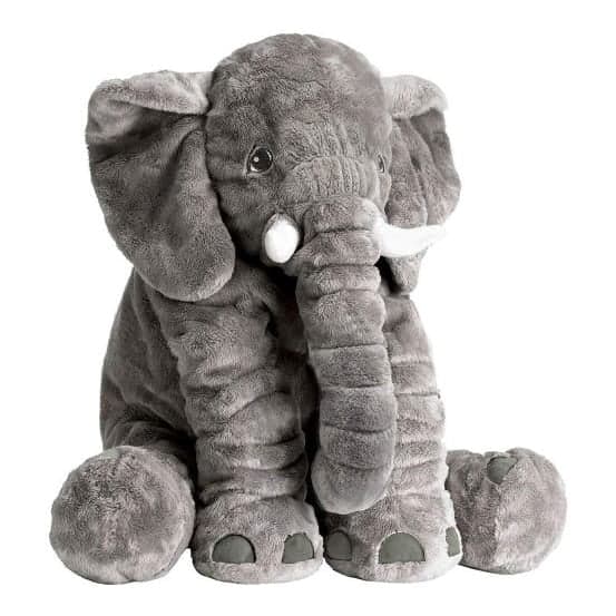 Peluche elefante 45x55 cm cinzento