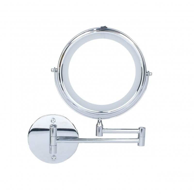 Espelho de maquilhagem com LED 20 cm cromado