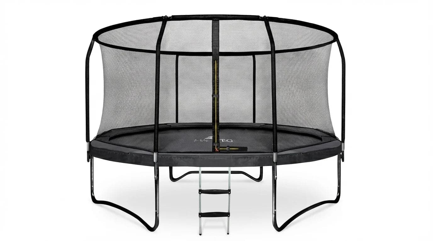 Trampolim com rede e escada 244 cm preto até 50 kg