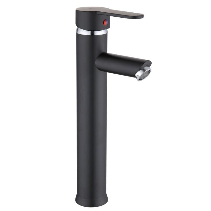 Torneira alta para lavatório 31 cm preta