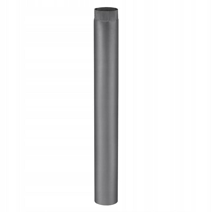 Tubo de chaminé aço 2 mm Ø 120 mm 100 cm preto