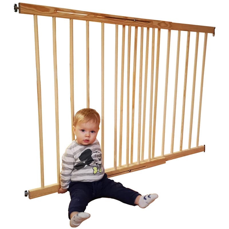 Barreira segurança madeira 72-122 cm altura 92 cm