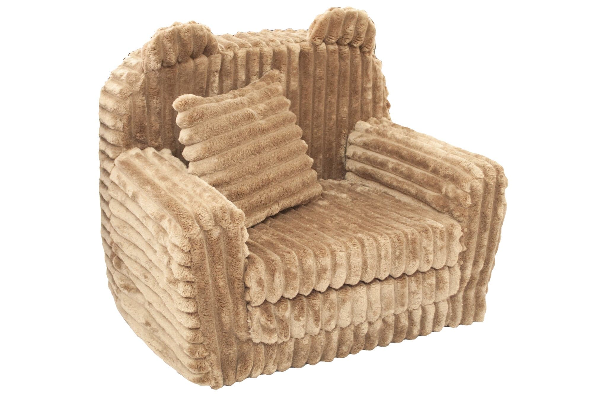 Poltrona infantil sofá cama bombazina 51x40x41 cm caramelo
