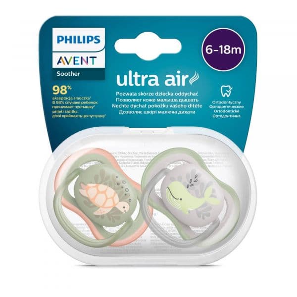 Philips Avent 2 Chupetas Ultra Air Soother 6-18M Boy