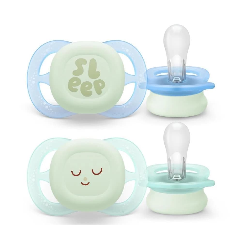 Philips Avent 2 Chupetas Eco UltSta Nt 0-2M Azul