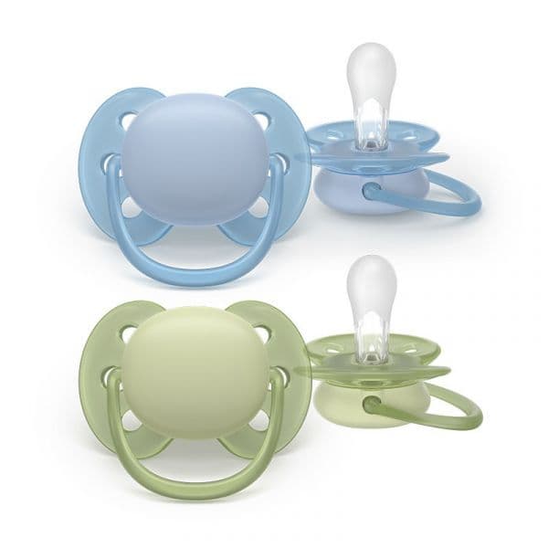 Philips Avent 2 Chupetas Eco UltSoft 0-6M Azul
