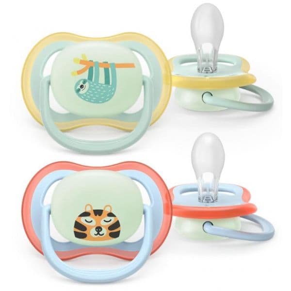 Philips Avent 2 Chupetas Eco UltAir Night 0-6M Azul