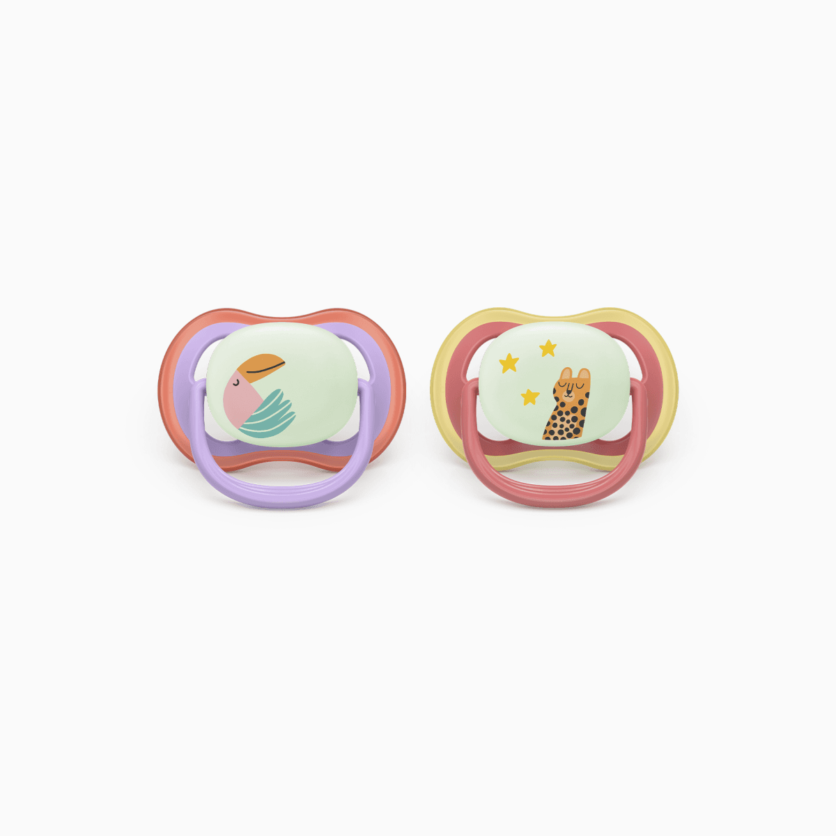 Philips Avent 2 Chupetas Eco UltAir Night 18M+ Rosa