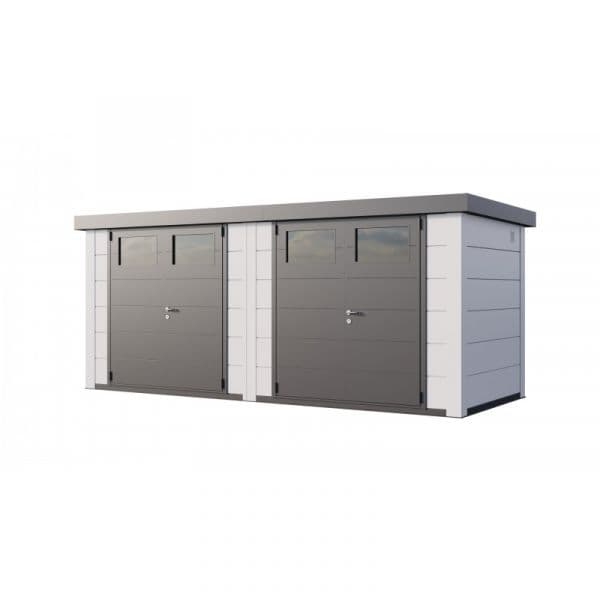 Telluria Abrigo de Jardim Metálico NH13 Branco / Branco 522 x 208 Aço Galvanizado