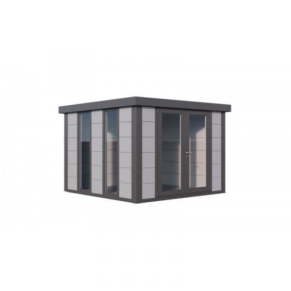 Telluria Abrigo de Jardim Metálico NH8 Iluminado Cinza Claro 298 x 298 Aço Galvanizado