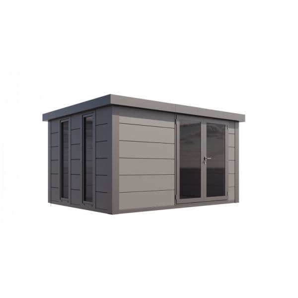 Telluria Abrigo de Jardim Metálico NH14 Iluminado Cinza Claro 388 x 298 Aço Galvanizado