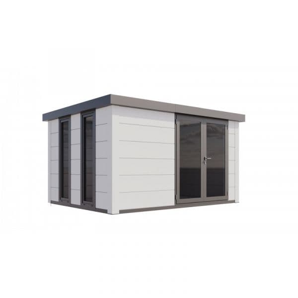 Telluria Abrigo de Jardim Metálico NH14 Iluminado Branco / Branco 388 x 298 Aço Galvanizado