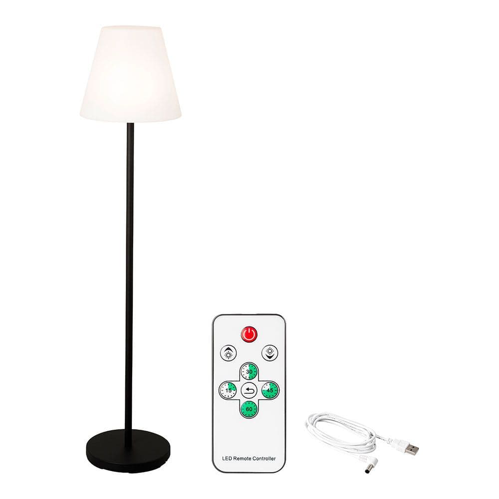 Lumineo Candeeiro de Pé 894459 150cm Branco e Preto