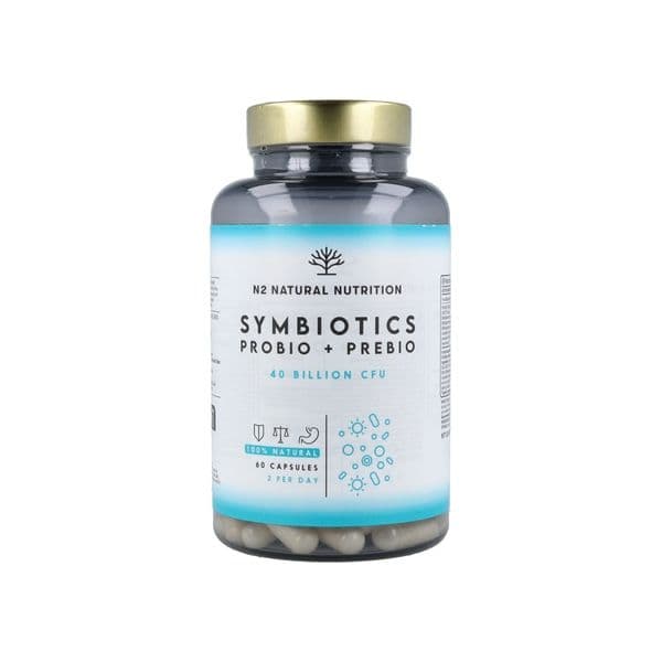 N2 Natural Nutrition Probióticos e Prebióticos Simbióticos 60 Cápsulas