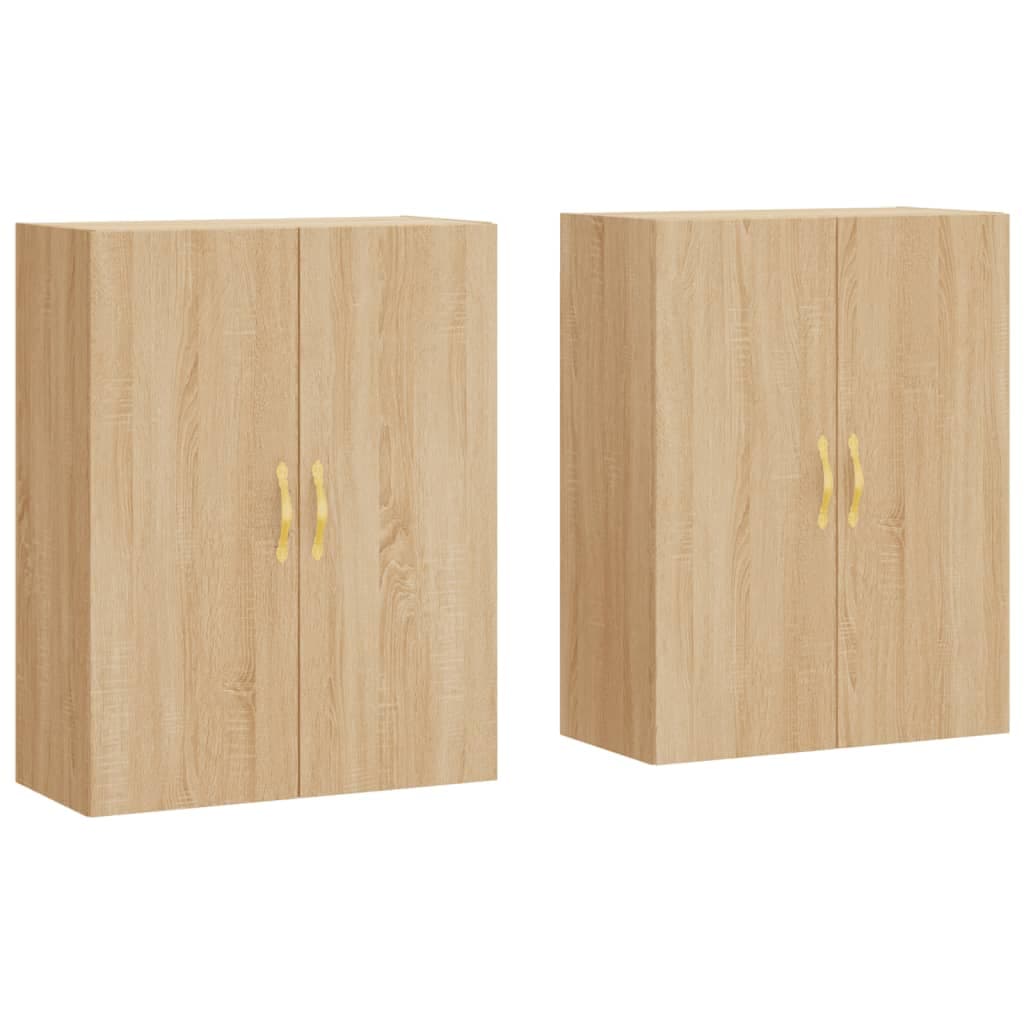 vidaXL Armários de parede 2 pcs 69,5x34x90 cm carvalho sonoma