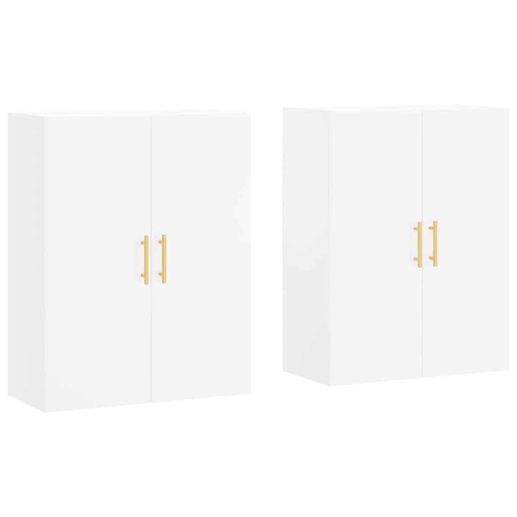 vidaXL Armários de parede 2 pcs 69,5x34x90 cm branco