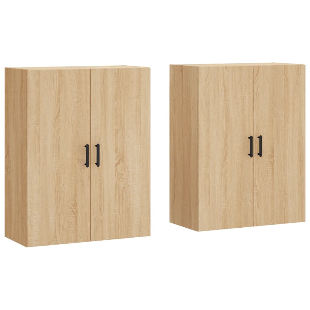 vidaXL Armários de parede 2 pcs 69,5x34x90 cm carvalho sonoma