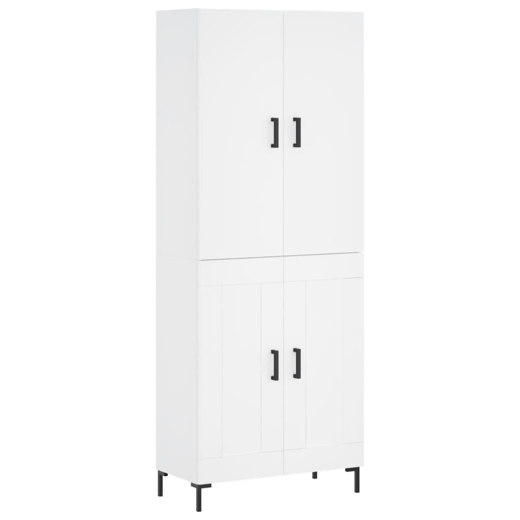 vidaXL Armário alto 69,5x34x180 cm derivados de madeira branco