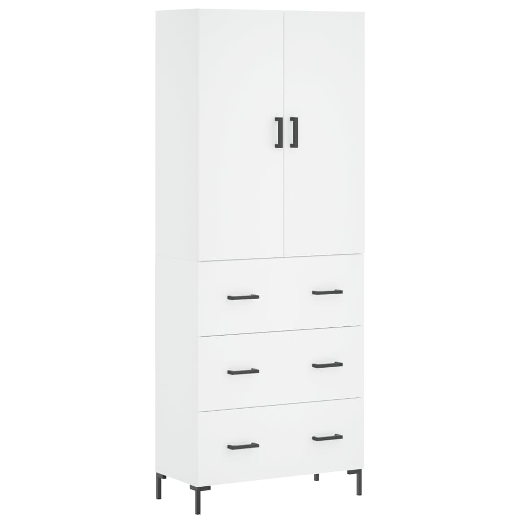 vidaXL Armário alto 69,5x34x180 cm derivados de madeira branco