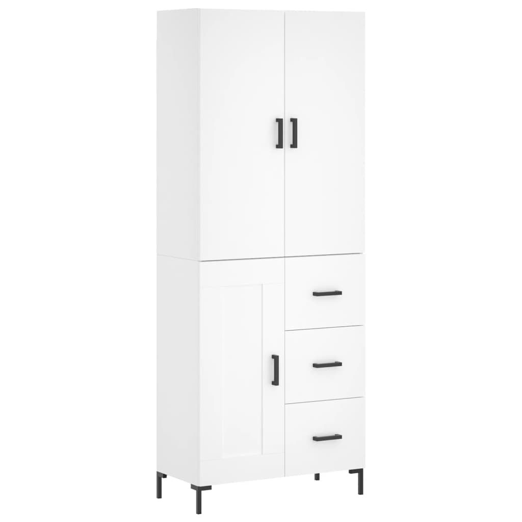 vidaXL Armário alto 69,5x34x180 cm derivados de madeira branco