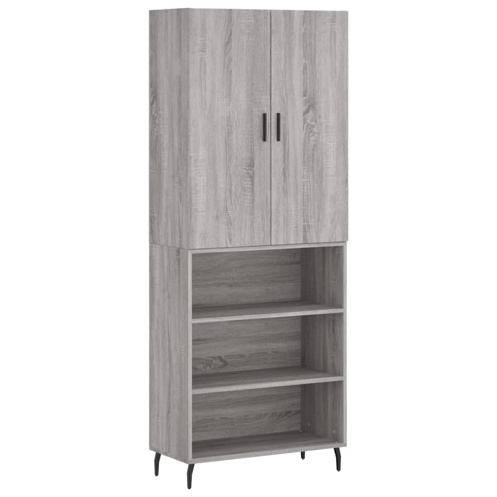 Armário Alto 69,5x34x180 cm Derivados de Madeira Sonoma Cinza - 3196089
