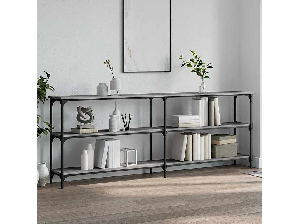 Mesa de console Carvalho Sonoma 200x29x75 cm Madeira projetada