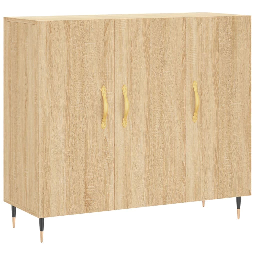 VidaXL Aparador 90x34x80 cm Madeira Processada Cor Carvalho Sonoma - 828087