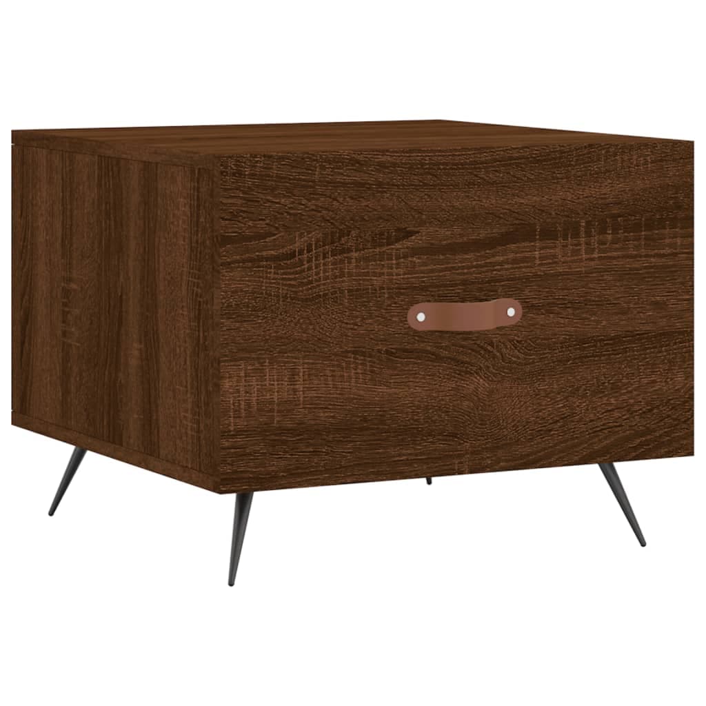 vidaXL Mesa de centro 50x50x40 cm derivados madeira carvalho castanho