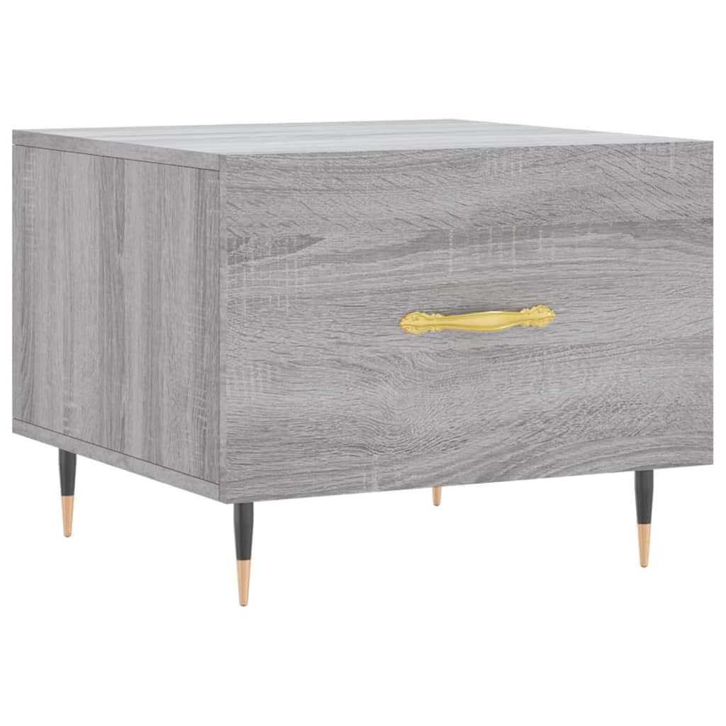 vidaXL Mesa de centro 50x50x40 cm derivados madeira sonoma cinza