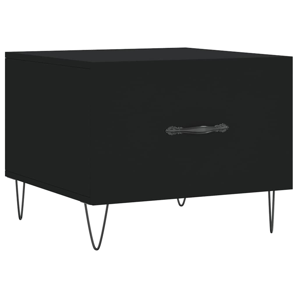 vidaXL Mesa de centro 50x50x40 cm derivados de madeira preto