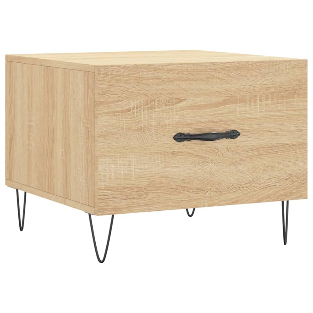 vidaXL Mesa de centro 50x50x40 cm derivados de madeira carvalho sonoma