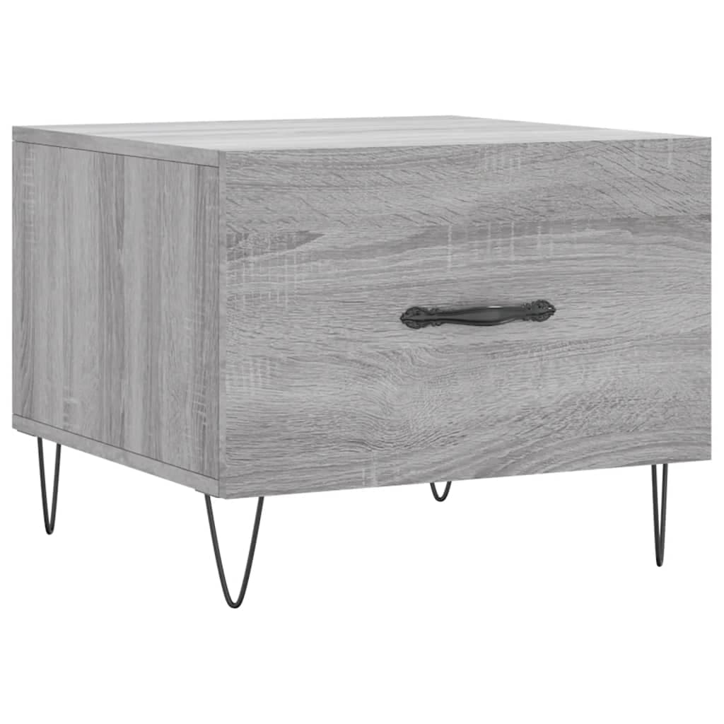 vidaXL Mesa de centro 50x50x40 cm derivados madeira sonoma cinza
