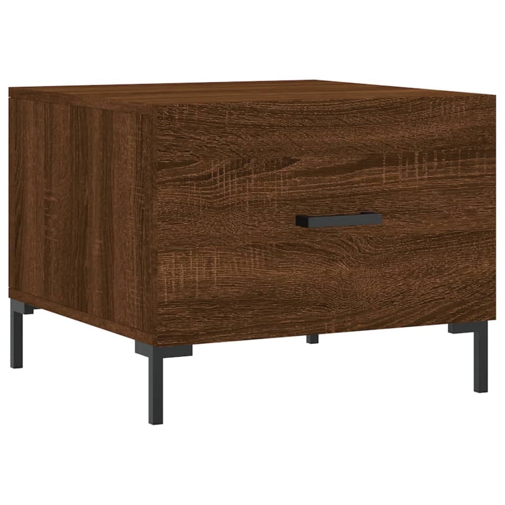 vidaXL Mesa de centro 50x50x40 cm derivados madeira carvalho castanho