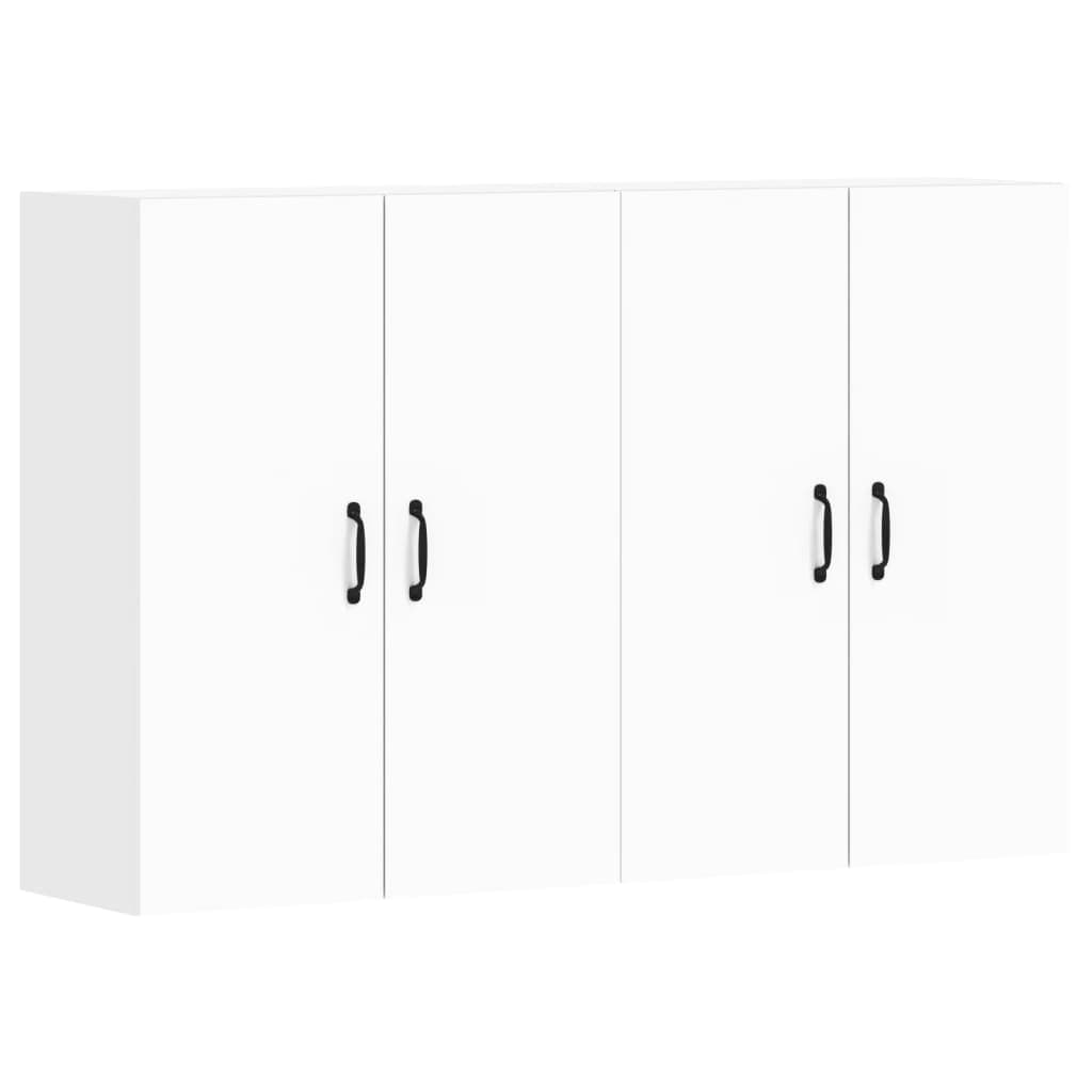 vidaXL Móveis de parede 2 pcs derivados de madeira branco