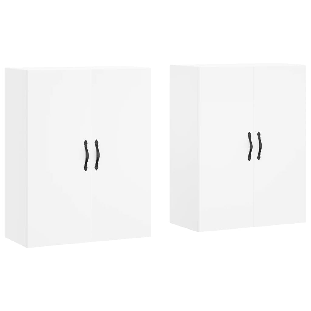 vidaXL Móveis de parede 2 pcs derivados de madeira branco