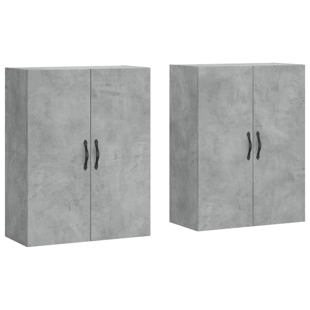 vidaXL Móveis de parede 2 pcs derivados de madeira cinzento cimento