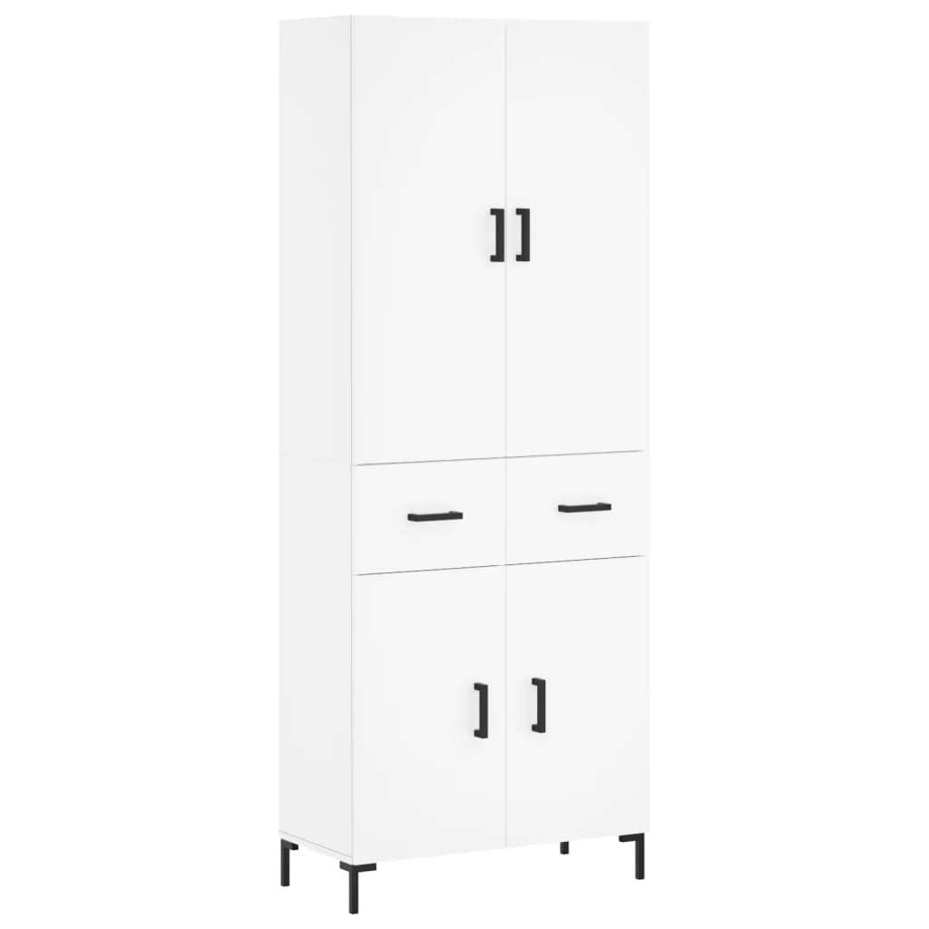 vidaXL Armário alto 69,5x34x180 cm derivados de madeira branco