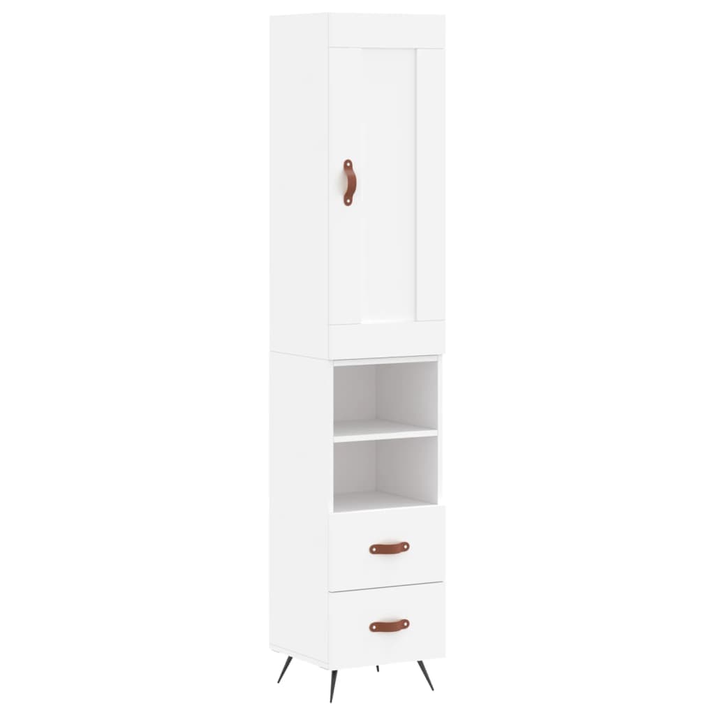 vidaXL Armário Alto 34,5x34x180 cm Madeira Processada Branco - 2937053574
