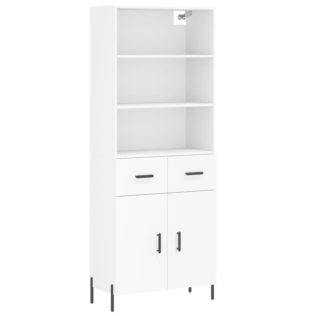 vidaXL Armário alto 69,5x34x180 cm derivados de madeira branco