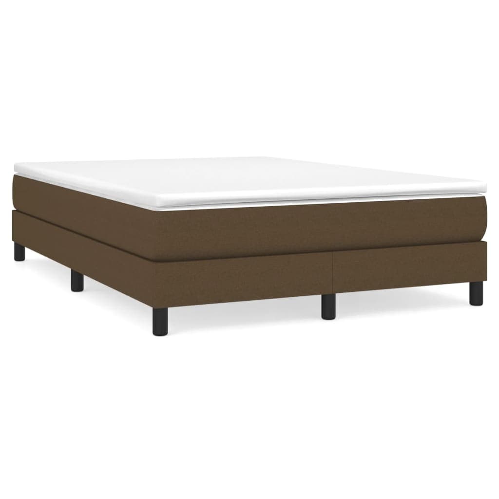 vidaXL Cama com molas/colchão 160x200 cm tecido castanho-escuro
