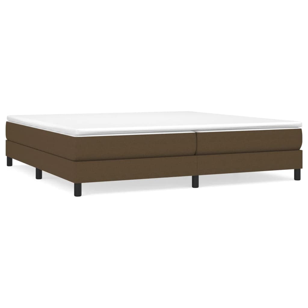 Cama com Molas/colchão 200x200 cm Tecido Castanho-escuro - 3144104