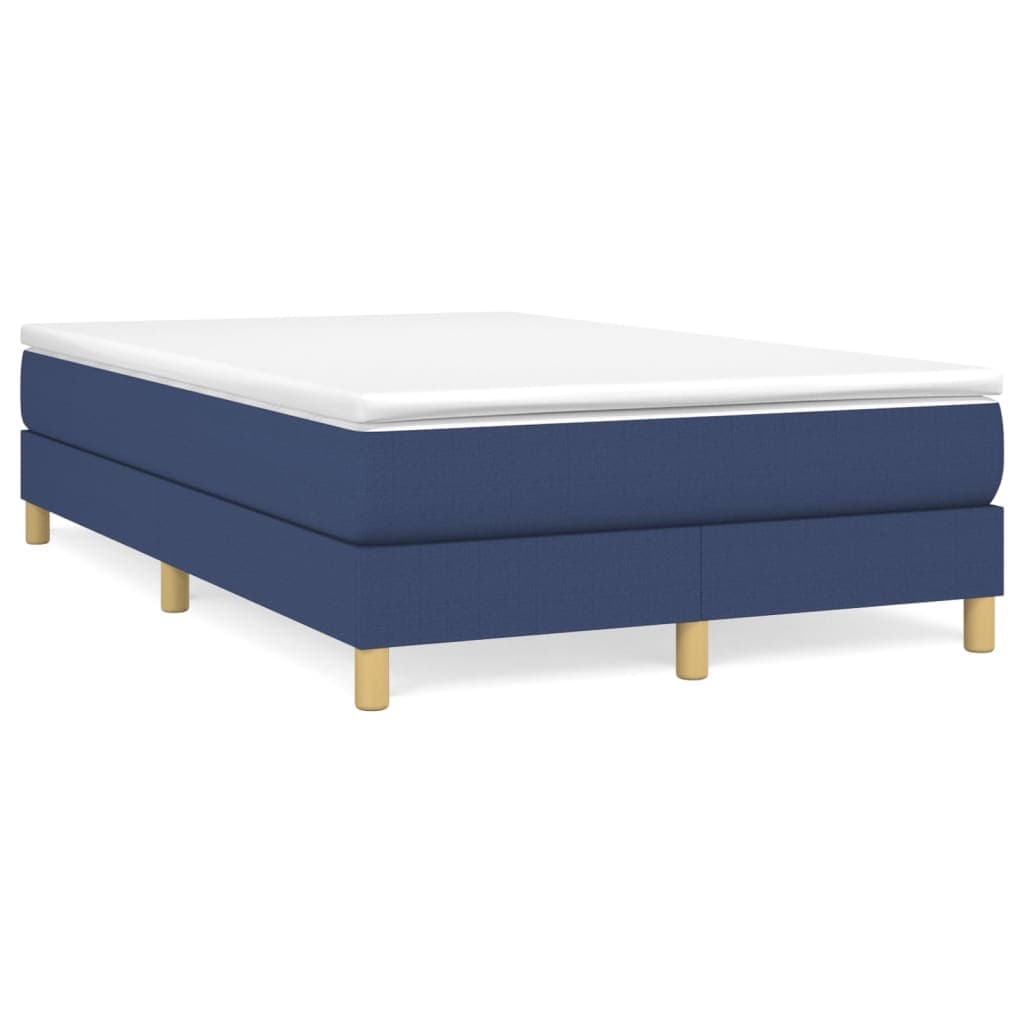 vidaXL Cama com Molas/colchão 120x200 cm Tecido Azul - 3307949462