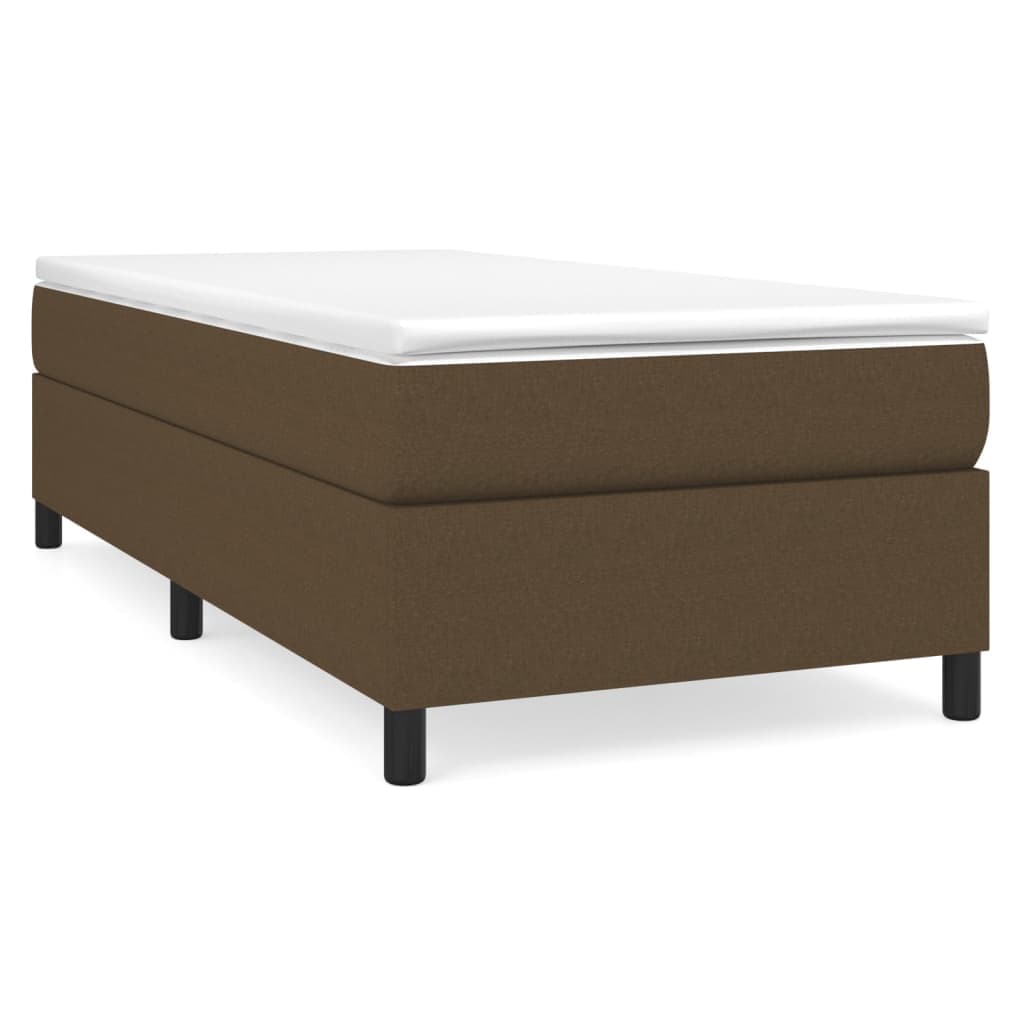 vidaXL Cama com Molas/colchão 80x200 cm Tecido Castanho-escuro - 2701513732
