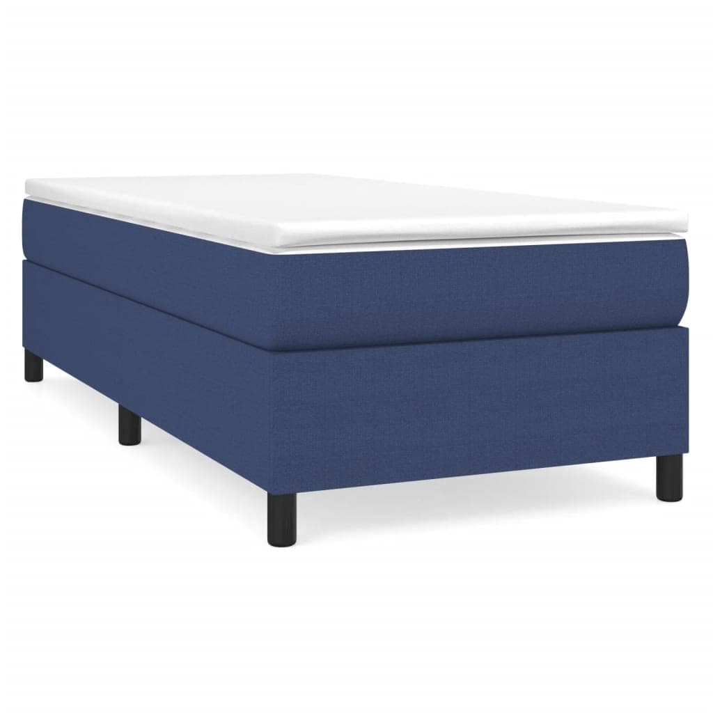 vidaXL Cama com Molas/colchão 80x200 cm Tecido Azul - 1598124143