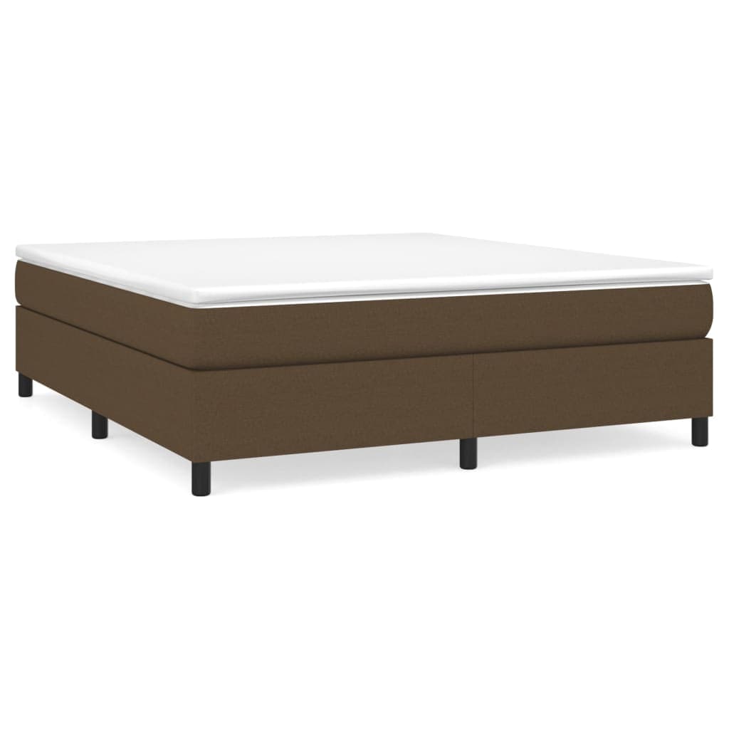 vidaXL Cama com molas/colchão 180x200 cm tecido castanho-escuro