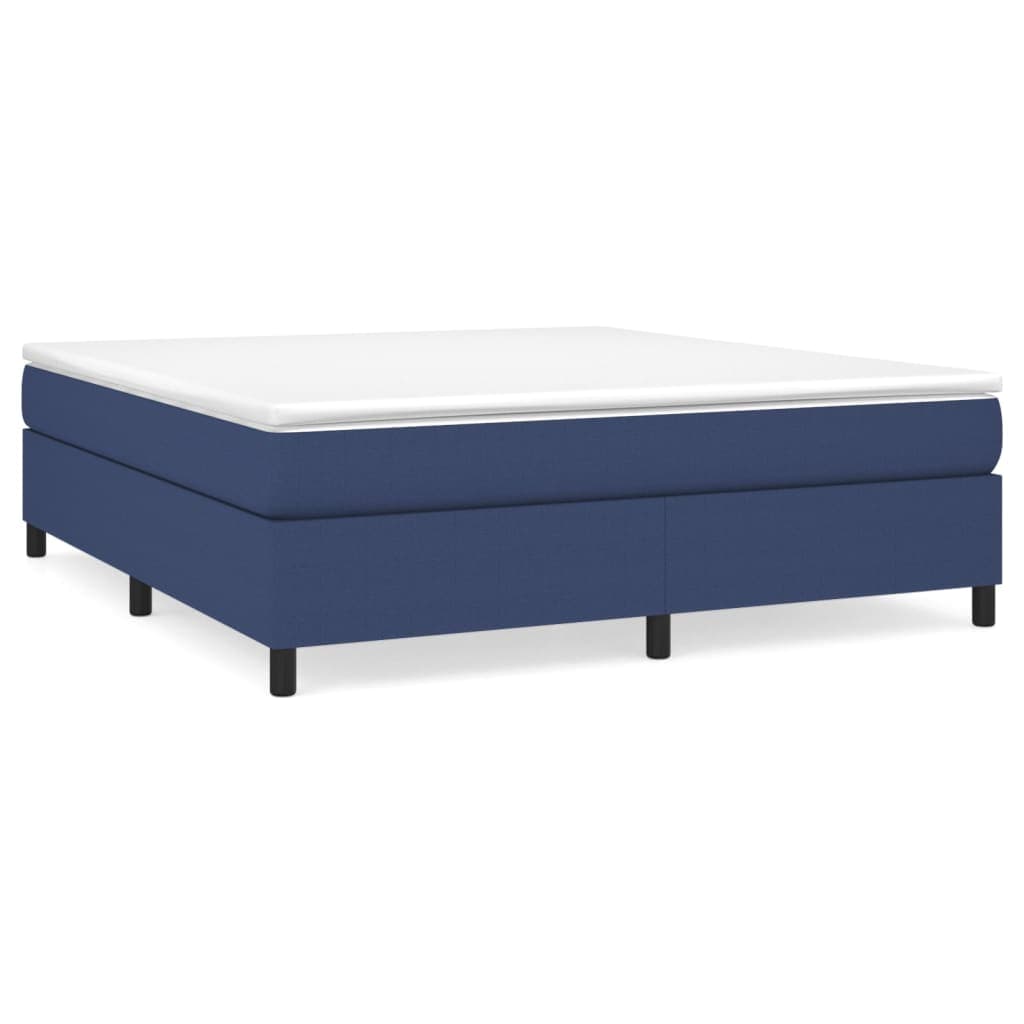 Cama com Molas/colchão 180x200 cm Tecido Azul - 3144445