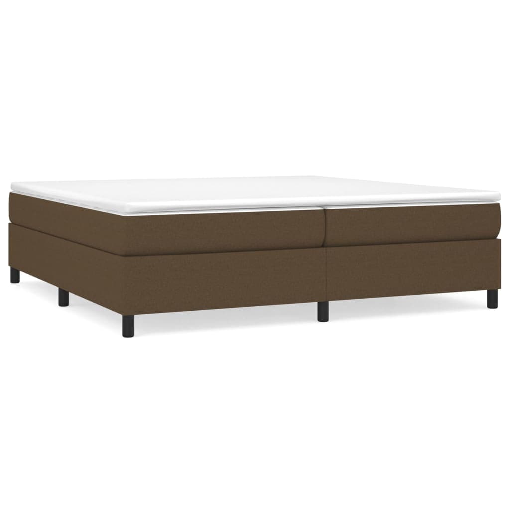 vidaXL Cama com molas/colchão 200x200 cm tecido castanho-escuro