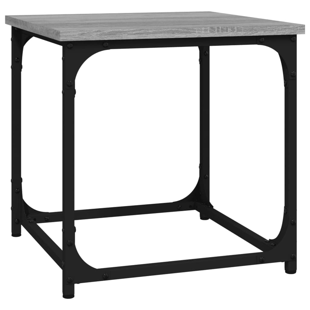 vidaXL Mesa de apoio 40x40x40 cm derivados madeira cinzento sonoma