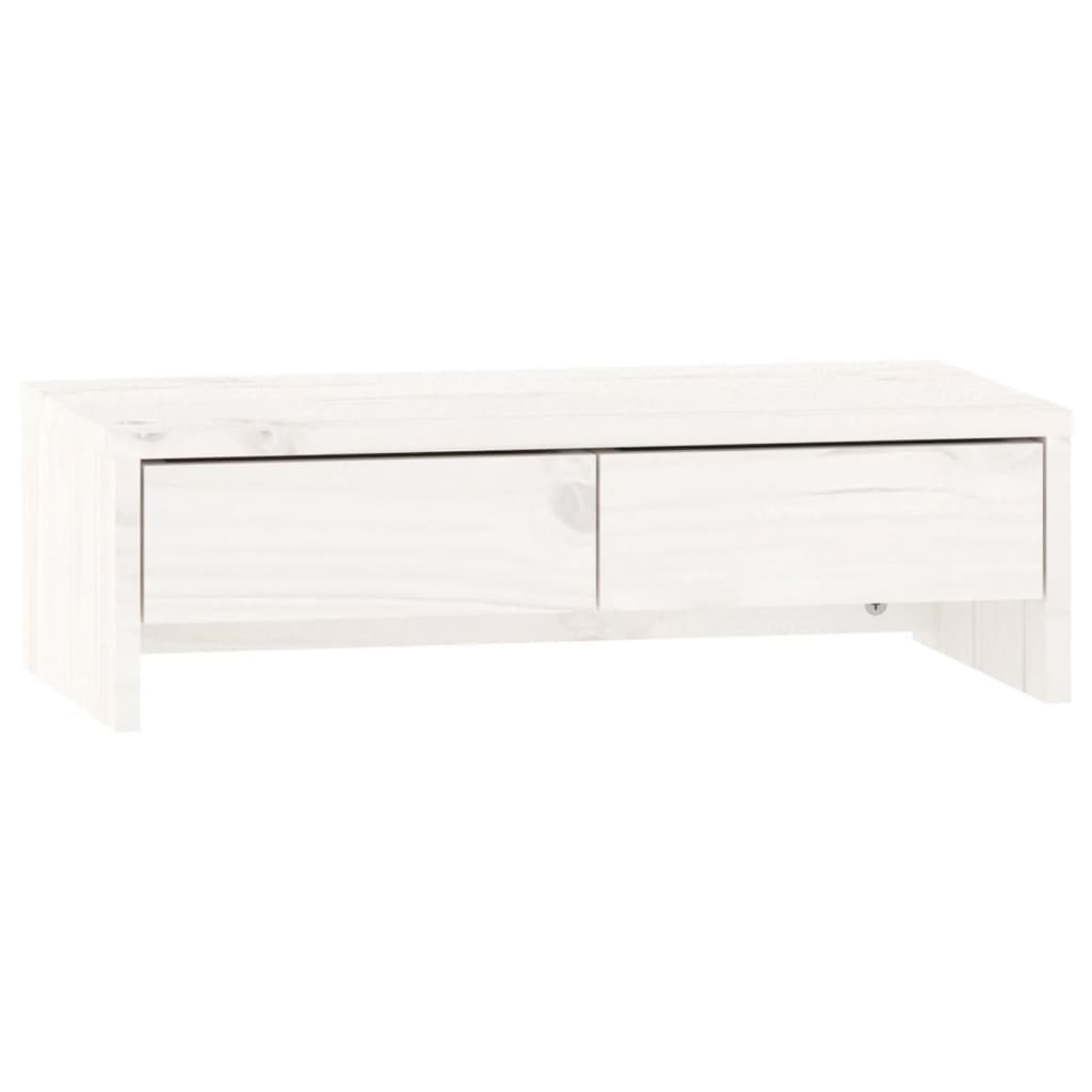 Suporte para Monitor 50x27x15 cm Pinho Maciço Branco - 813955